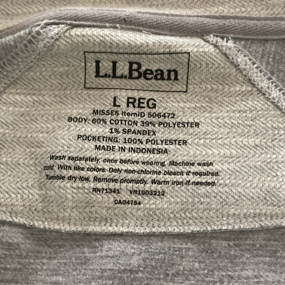 LLBean women’s jacket large zipper outdoors running hiking biking light gray - Picture 4 of 13